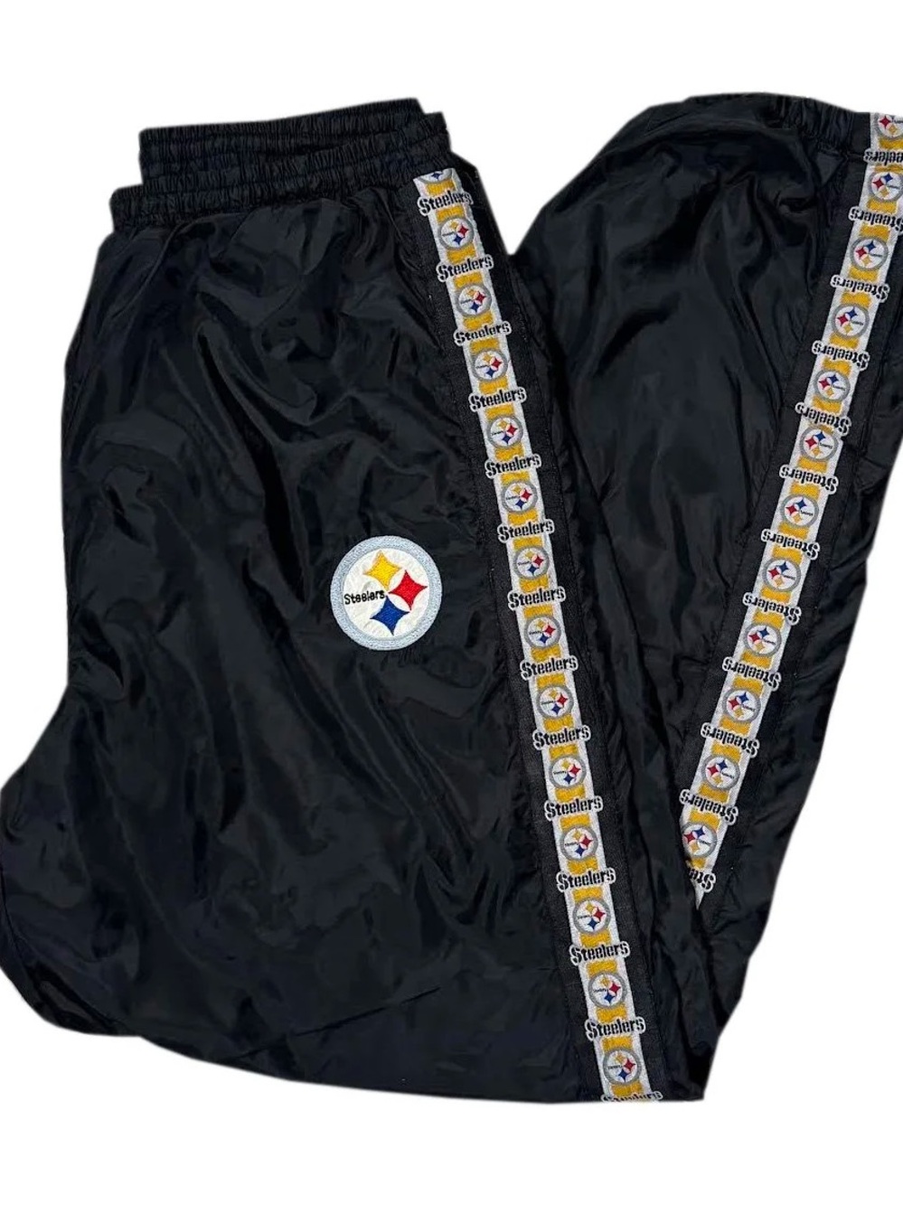 Vintage Gameday Pittsburgh Steelers Windbreaker Pants (Size L)